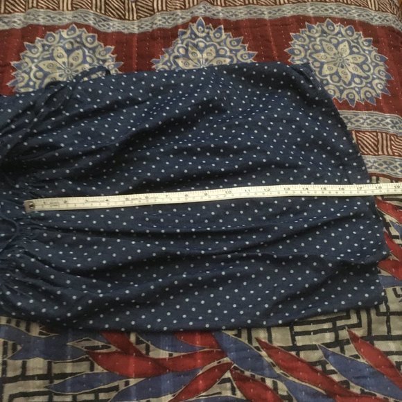 VTG Y2K dELiA*s Lace Cotton Blue & White Polka Dot Dress RARE Vintage Midi Mini - Picture 13 of 16